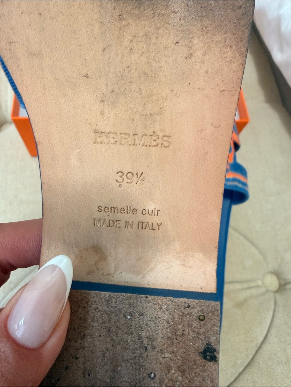 Hermes Oran Slide Sandals View 3